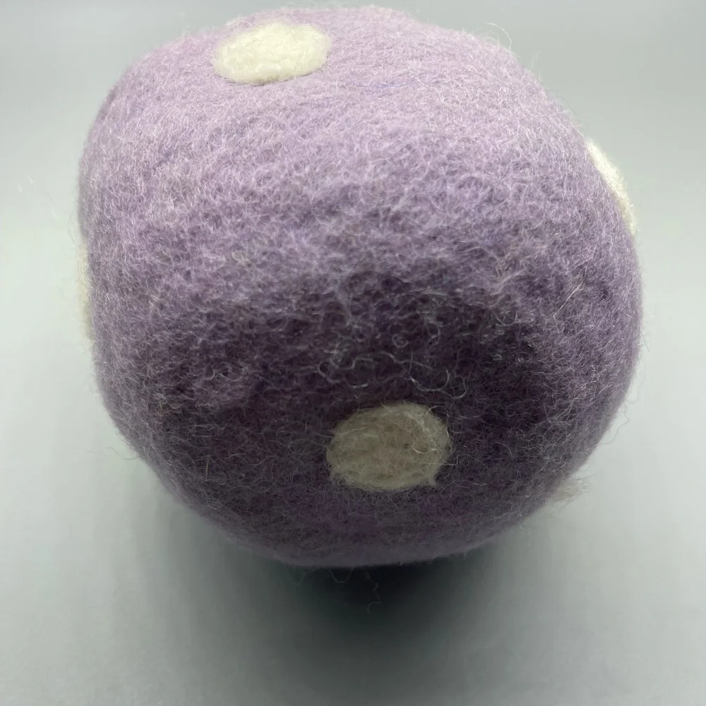 Fair Trade Mushroom Dog Felt Toy, Lavender, NWT